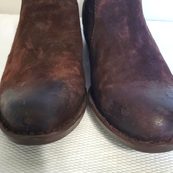Born Kerri Brown Leather Back Zipper Ankle Boots Size 8 - Picture 4 of 13